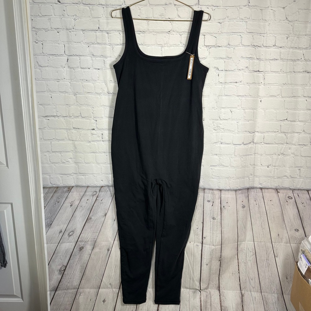 NEW SKIMS Cotton Jersey Maternity Catsuit Soot Black OS-ONS-8805W XL NWT